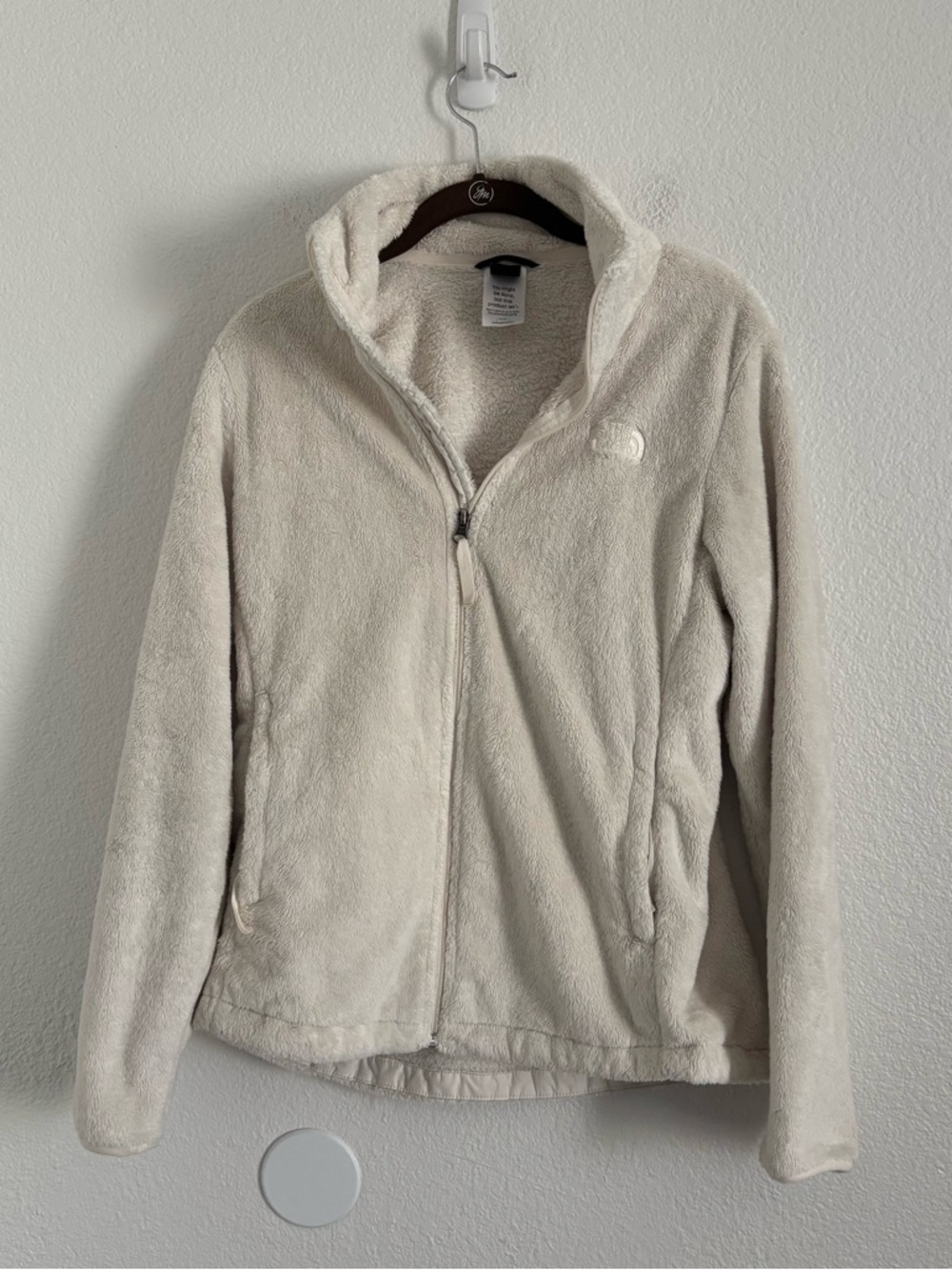 The North Face Women's Size Medium Cream Osito Fleece Full Zip Jacket